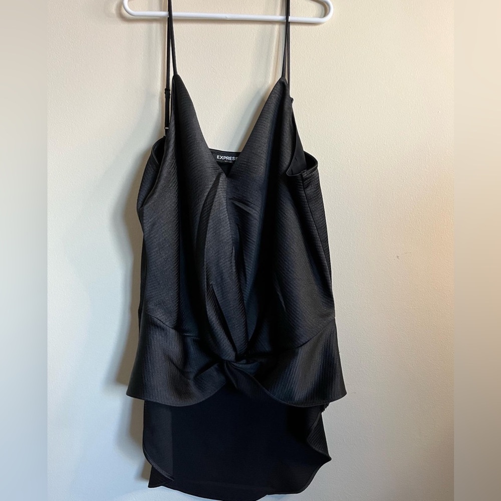 NEW WITH TAGS Express Brand Silky Tank with front tie and flowy back